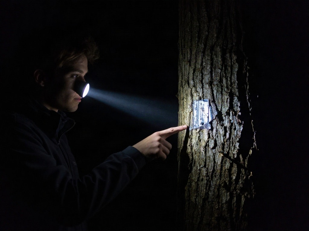 Nachtcache Reflektoren Taschenlampe