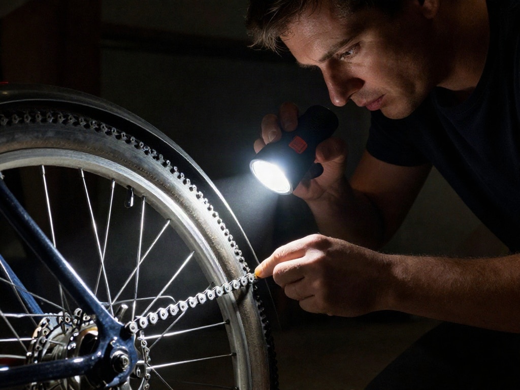 Taschenlampe Fahrradpanne