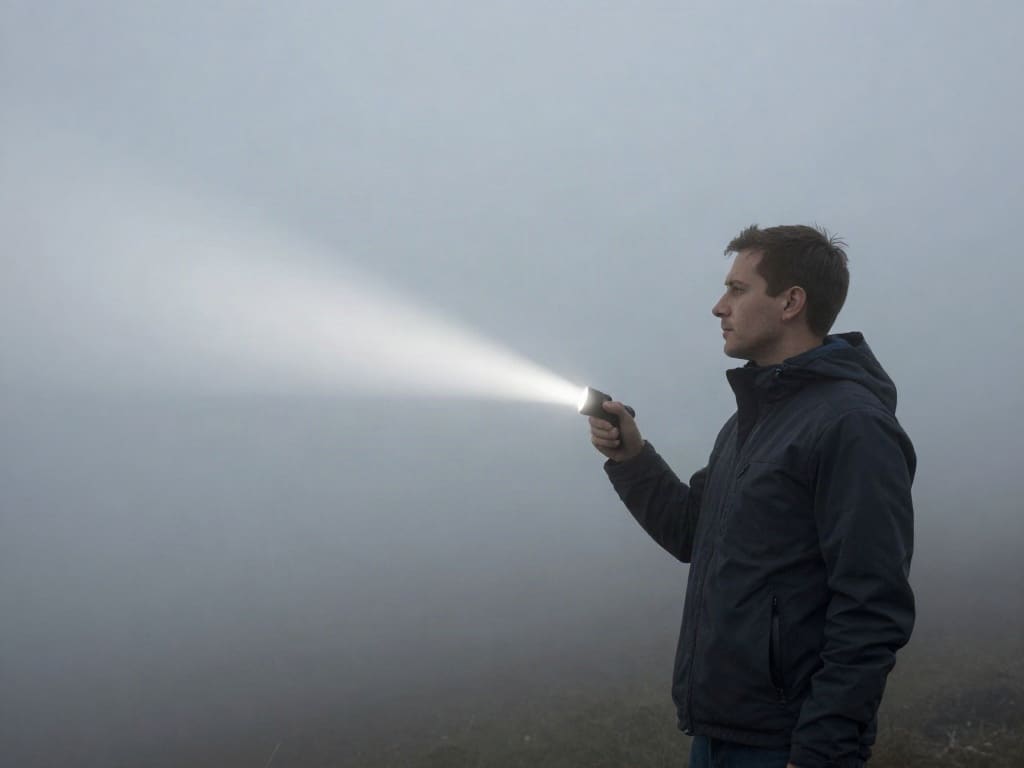 Taschenlampe Nebel