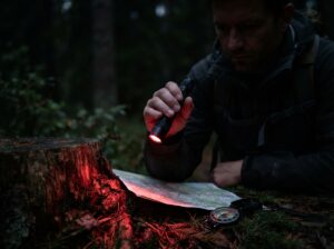 Rotlicht Taschenlampe Dunkeladaptation