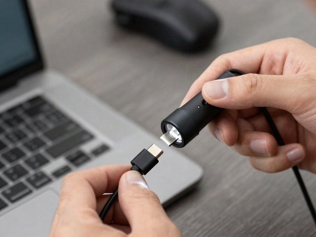 USB C Taschenlampe laden